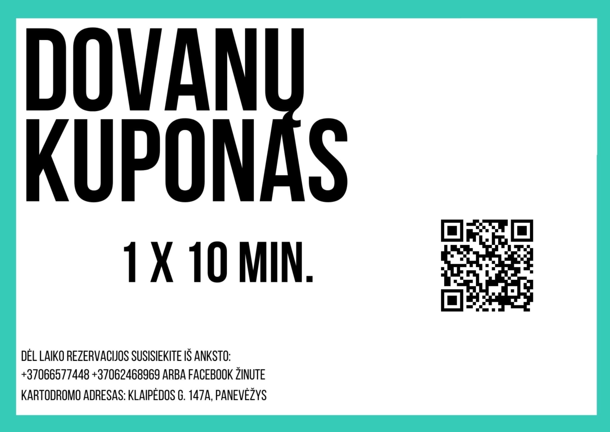 Dovanų kuponas 10 min