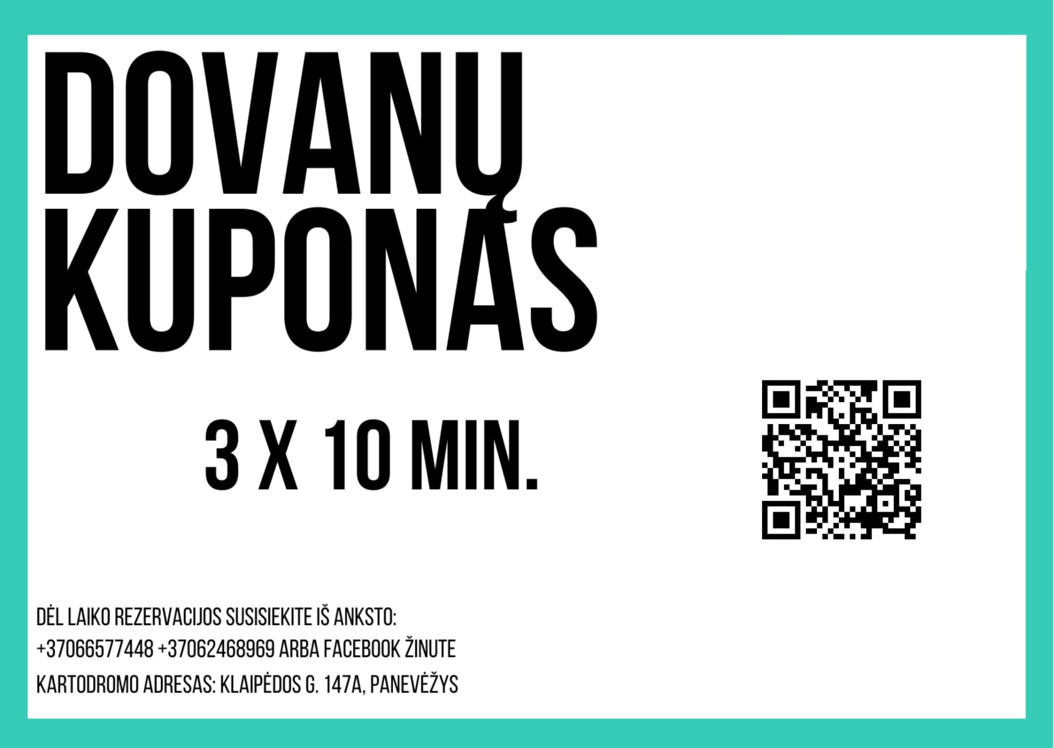 Dovanų kuponas 30 min
